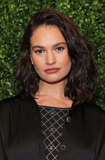 Lily James - Medium Length Curled Hairstyle (2023) - [Hairstylist: Christian Wood] - 20230219