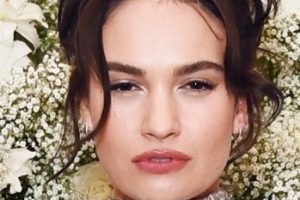 Lily James – Formal Updo (2023) – British Vogue And Tiffany & Co. Celebrate Fashion And Film Party