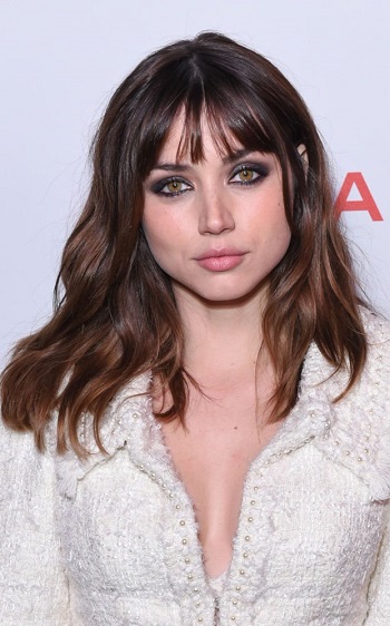 Ana De Armas - Long Curled Hairstyle/Bangs - [Hairstylist: Bobby Eliot] - 20180228