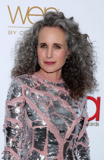 Andie MacDowell - Long Curly Hairstyle (2023) - [Hairstylist: John D] - 20230309