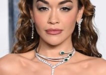 Rita Ora – Vintage Long Curled Hairstyle (2023) – Vanity Fair Oscar Party