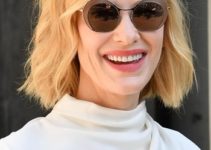 Cate Blanchett – Undone Curls Hairstyle/Sunglasses – 2018 Milan Fashion Week – Armani