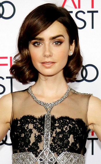 Lily Collins - Old Hollywood Glam Hairstyle - [Hairstylist: Gregory Russell] - 20161110