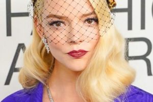 Anya Taylor Joy – Long Curled Hairstyle/Hat – 2021 CFDA Fashion Awards