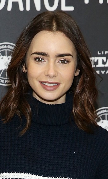Lily Collins - Medium Length Curled Hairstyle - [Hairstylist: Anh Co Tran] - 20170122