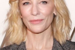 Cate Blanchett – Shoulder Length Textured Hairstyle (2023) – Louis Vuitton Cruise Show 2024
