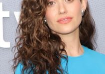 Emmy Rossum – Long Curly Hairstyle (2023) – Apple TV+’s “The Crowded Room” New York Premiere
