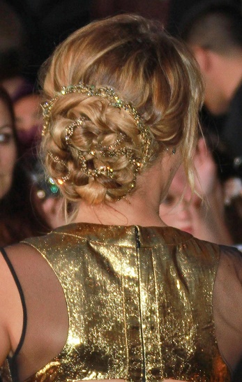 Jennifer Lawrence - Intricate Updo (back view) - [Hairstylist: Mark Townsend] - 20120312