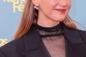 Jennifer Lawrence – Pinned-Back Long Straight Hairstyle (2023) – “No Hard Feelings” Berlin Premiere