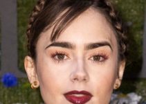Lily Collins – Intricate Braided Updo (2023) – Max Mara Resort 2024 Collection Fashion Show