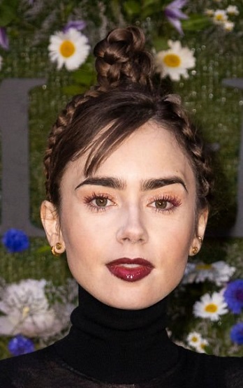 Lily Collins - Intricate Braided Updo (2023) - [Hairstylist: Mike Desir] - 20230611