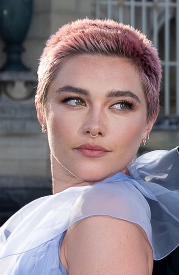 Florence Pugh - Pink Crew Cut (2023) - [Hairstylist: Peter Lux] - 20230706