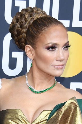 Jennifer Lopez - Braided Bun Updo - 20200105