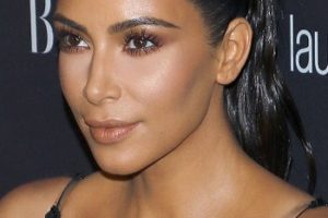 Kim Kardashian – Faux Wet Ponytail – Harper’s BAZAAR celebrates “ICONS By Carine Roitfeld”