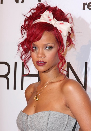 Rihanna - Curly Updo - 20101104