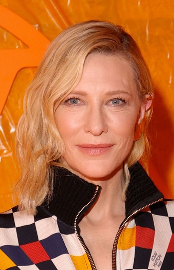 Cate Blanchett - Shoulder Length Beach Waves Hairstyle (2023) - [Hairstylist: Nicola Clarke] - 20231002