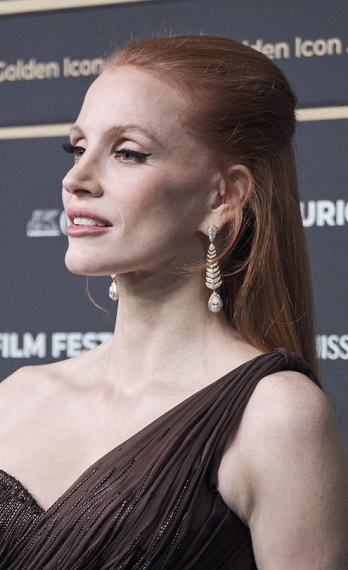 Jessica Chastain - Regal Pinned Back Hairstyle (2023) - [Hairstylist: Renato Campora] - 20231001