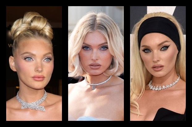 Elsa Hosk Hairstyles Feature Collage