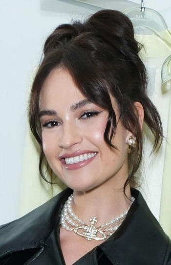 Lily James - Adorable Bow Updo (2023) - 20230217