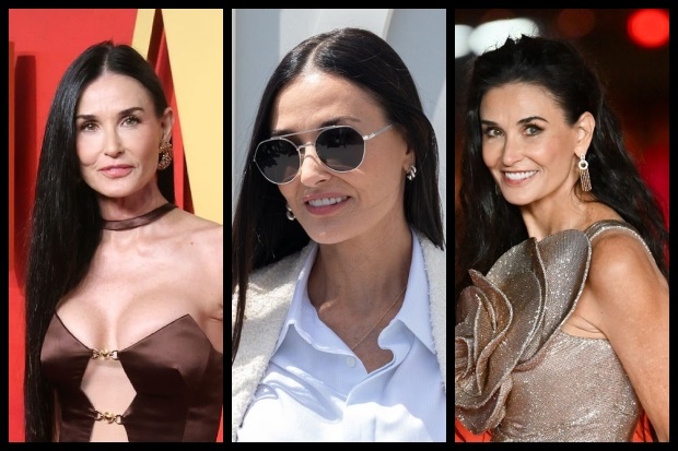 Demi Moore Hairstyles Feature Collage
