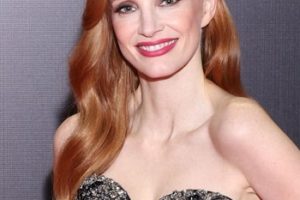 Jessica Chastain – Long Curled Hairstyle (2023) – 20th Marrakech International Film Festival