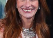 Julia Roberts – Long Curled Hairstyle/Curtain Bangs (2023) – “Leave The World Behind” UK Special Screening