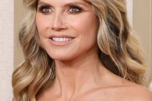 Heidi Klum – Perfectly Fabulous Long Curled Hairstyle (2024) – 81st Annual Golden Globe Awards