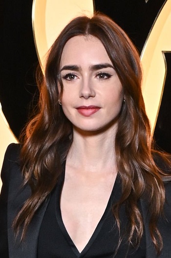 Lily Collins - Long Curled Hairstyle (2024) - [Hairstylist: Mike Desir] - 20240227
