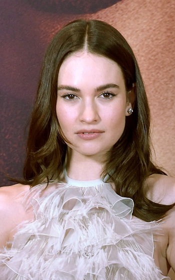 Lily James - Demure Long Curled Hairstyle (2024) [Hairstylist: Halley Brisker] - 20240205